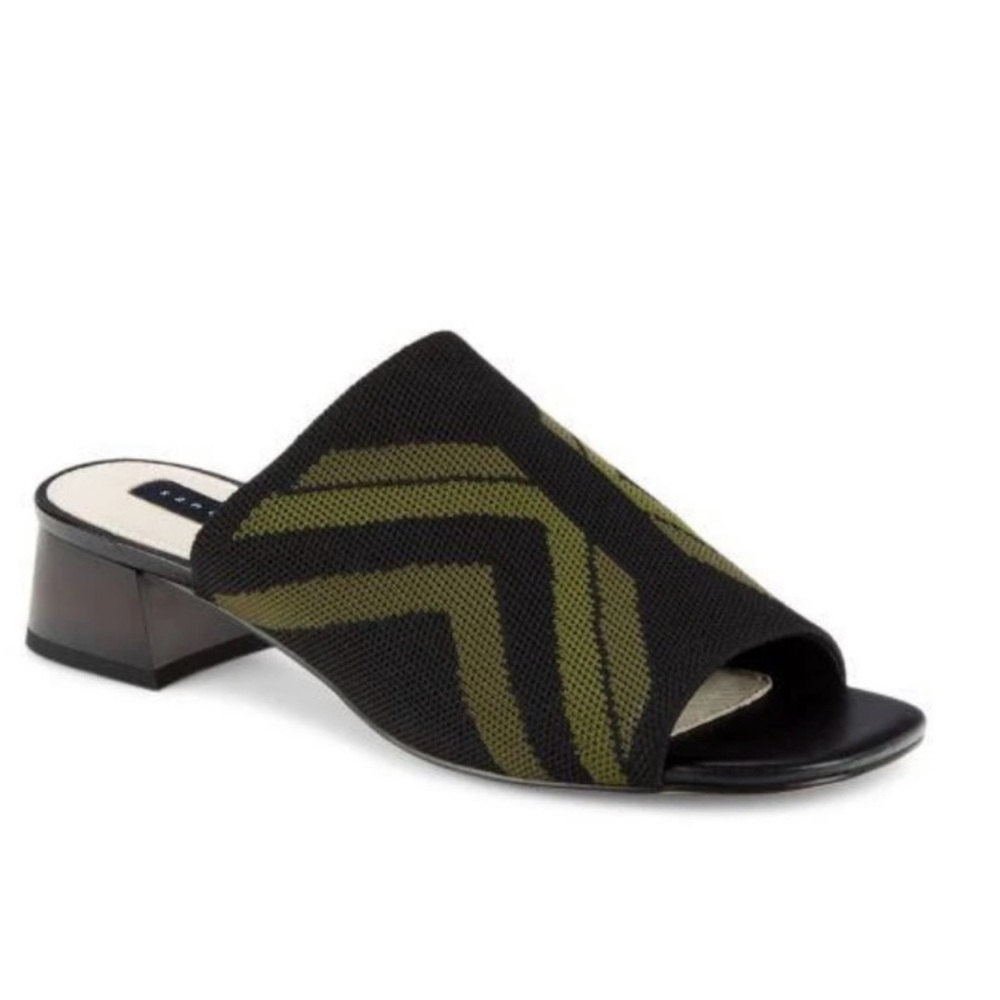 Sanctuary Rally Block Heel Mule Clog Sandals Size 8 New in Box ! Green and black - Picture 4 of 12